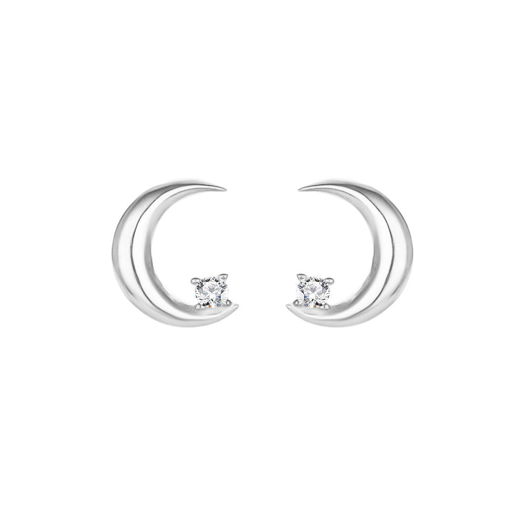 Aretes de plata Creciente