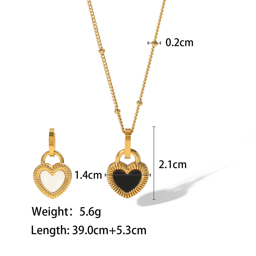 Collar Reversible heart lock