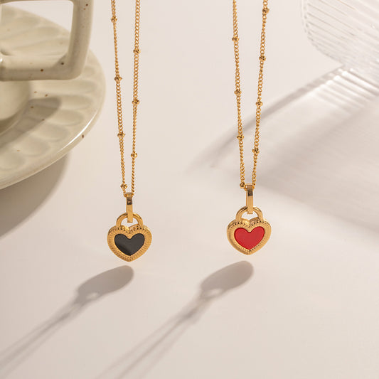 Collar Reversible heart lock